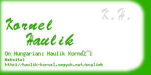kornel haulik business card